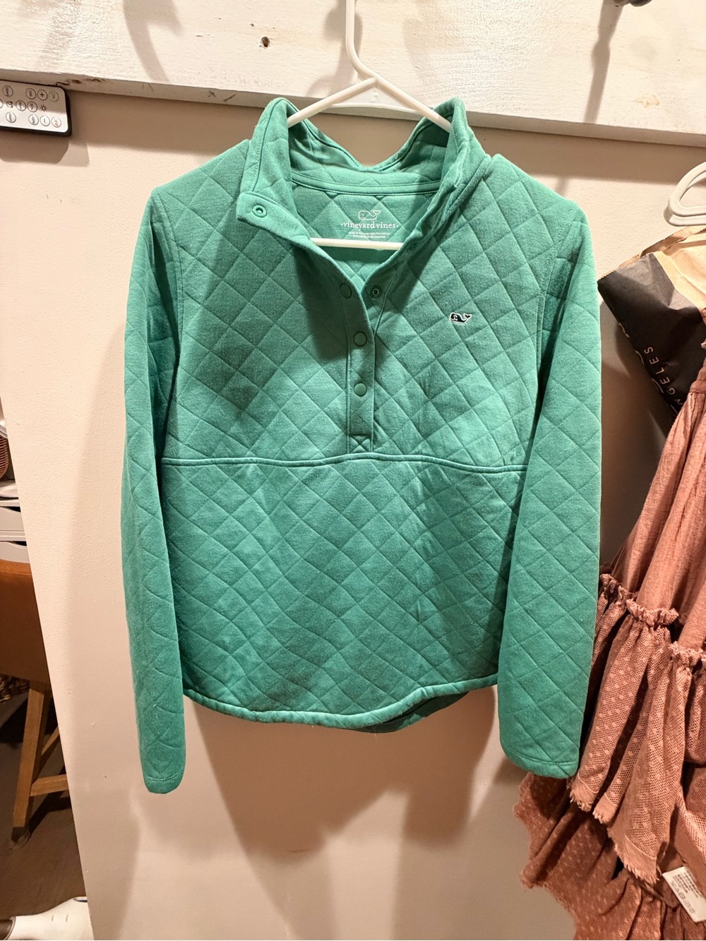 Vineyard Vines Quilted Popover Sweater - Green